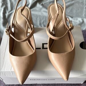 Aldo Women's Nude Pointed Slingback Heels